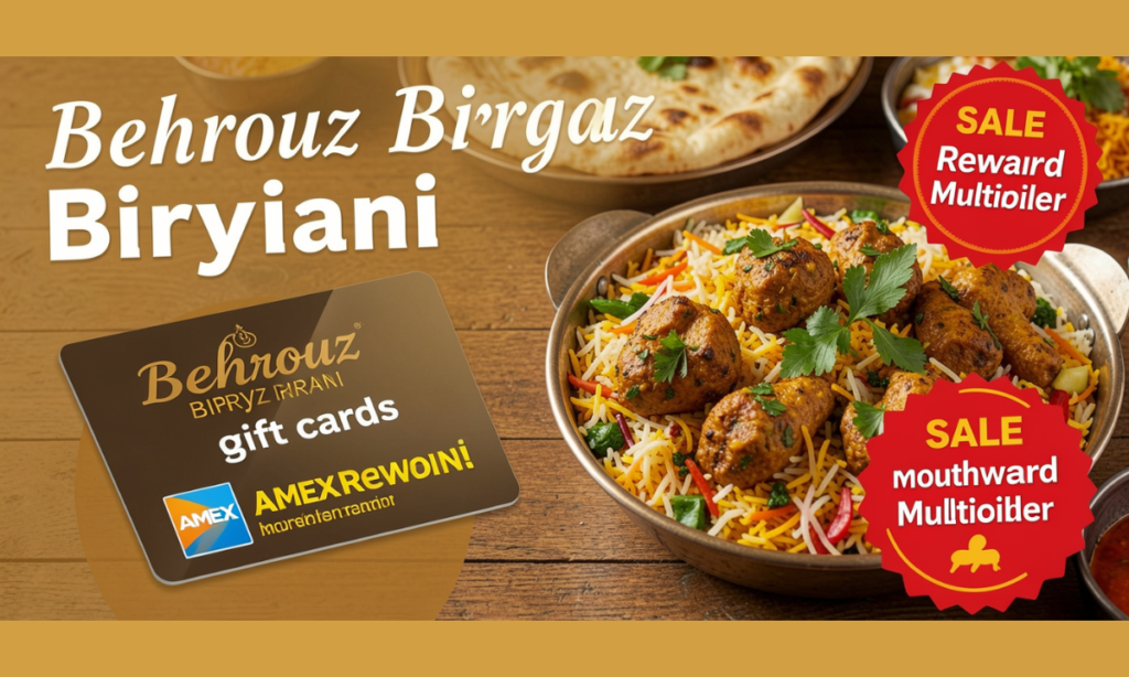 Unlock Behrouz Biryani Offer with Behrouz Biryani Gift Cards from Amex Reward Multiplier