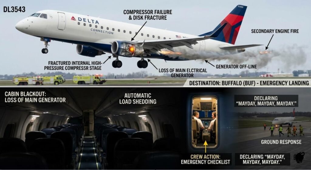 delta connection dl3543 emergency landing