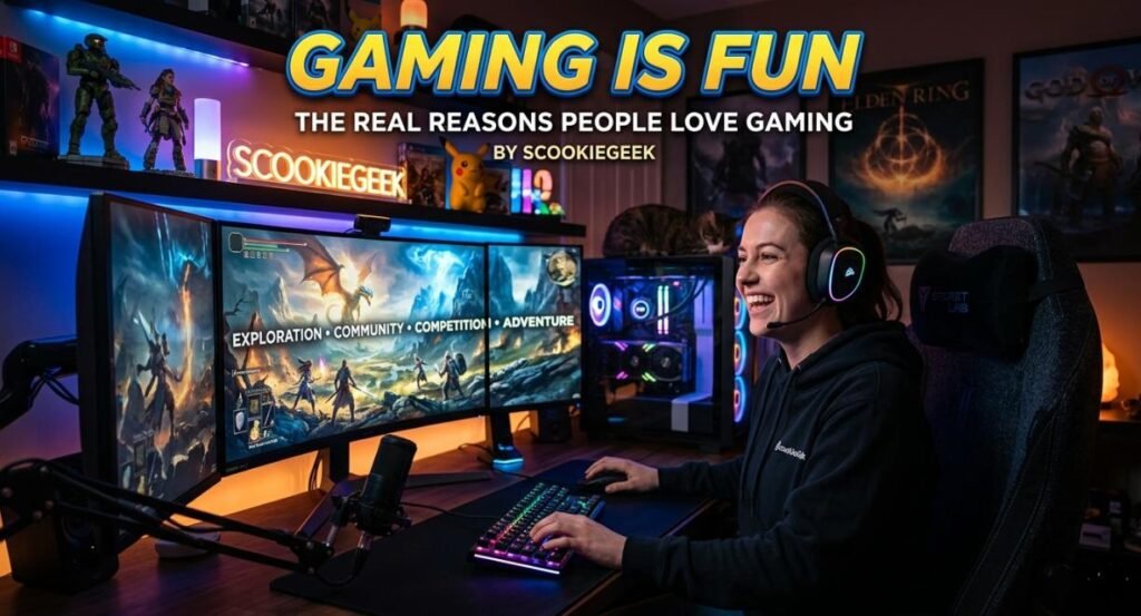 why gaming is fun scookiegeek