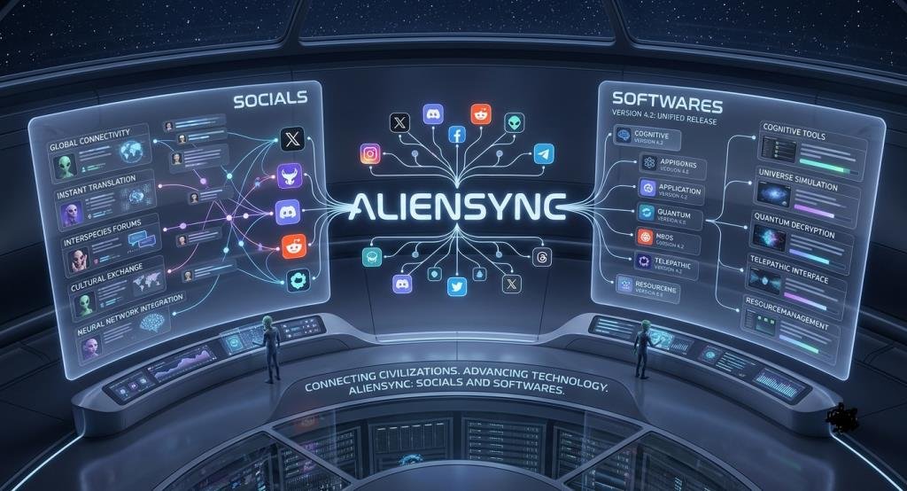 socials and softwares aliensync